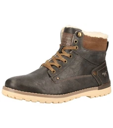 Stiefelette Lederimitat Schnrstiefelette