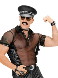 T-Shirt Netzshirt Biker Gay Pride, Goth-Outfit oder Rocker-Kluft? Alles ist mglich.