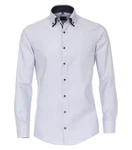 VENTI Blusenshirt Businesshemd Modern Fit Button-Down-Kragen blau