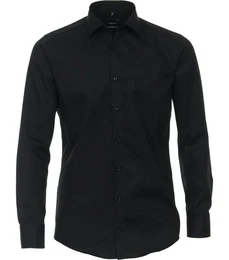 Blusenshirt Kent Modern Fit NOS V0232A, 800 schwarz