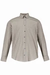 JP1880 Businesshemd Karohemd Trachten Langarm Buttondown-Kragen Braun/Beige/Khaki/Gelb