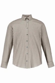 JP1880 Businesshemd Karohemd Trachten Langarm Buttondown-Kragen Braun/Beige/Khaki/Gelb JP1880 Businesshemd Karohemd Trachten Langarm Buttondown-Kragen Braun/Beige/Khaki/Gelb
