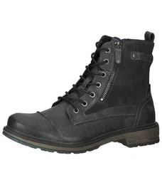 Stiefelette Lederimitat Schnrstiefelette