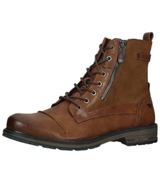 Stiefelette Lederimitat Schnrstiefelette