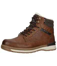 Stiefelette Lederimitat/Textil Schnrstiefelette