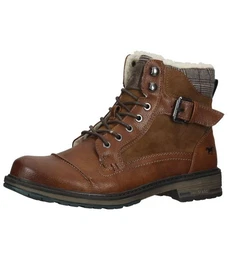 Stiefelette Lederimitat/Textil Schnrstiefelette