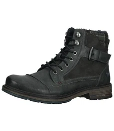 Stiefelette Lederimitat/Textil Schnrstiefelette