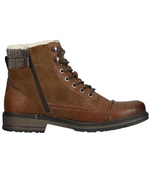 MUSTANG Stiefelette Schnürstiefelette Braun/Dunkelbraun
