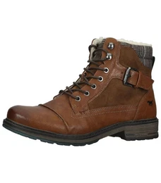 Stiefelette Lederimitat/Textil Schnrstiefelette