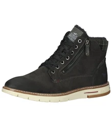 MUSTANG Stiefelette Schnürstiefelette Schwarz/Dunkelgrün/Dunkelgrau