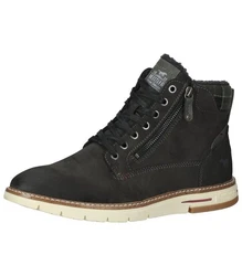MUSTANG Stiefelette Schnürstiefelette Schwarz/Dunkelgrün/Dunkelgrau