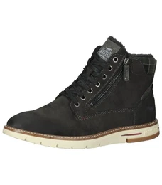 Stiefelette Lederimitat/Textil Schnrstiefelette