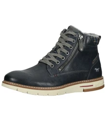 MUSTANG Stiefelette Schnürstiefelette Dunkelblau/Blau/Hellblau