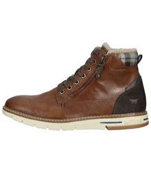 MUSTANG Schnürboots Stiefelette Braun/Dunkelbraun