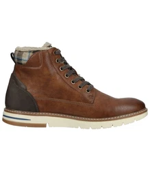 MUSTANG Schnürboots Stiefelette Braun/Dunkelbraun