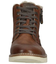 MUSTANG Schnürboots Stiefelette Braun/Dunkelbraun