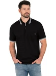Trigema Poloshirt mit Reißverschluss Schwarz/Rot/Dunkelblau/Blau/Weiß