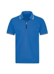 Trigema Poloshirt mit Reißverschluss Blau/Dunkelblau