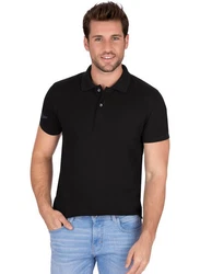 Trigema Slim Fit Poloshirt schwarz