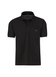 Trigema Poloshirt mit Brusttasche schwarz