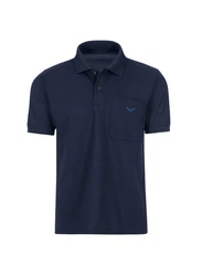 Trigema Poloshirt mit Brusttasche blau (navy)