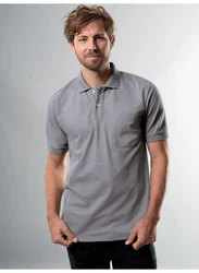 Trigema Poloshirt mit Brusttasche cool/grau