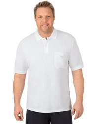 Trigema Poloshirt mit Brusttasche wei
