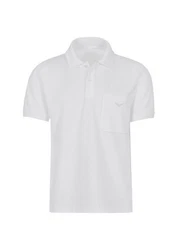 Trigema Poloshirt mit Brusttasche wei