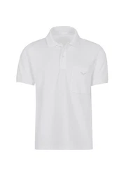Trigema Poloshirt mit Brusttasche wei