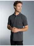 Trigema Poloshirt mit Brusttasche grau/anthrazit/melange Trigema Poloshirt mit Brusttasche grau/anthrazit/melange