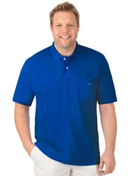 Trigema Poloshirt mit Brusttasche Hellblau/Blau/Dunkelblau