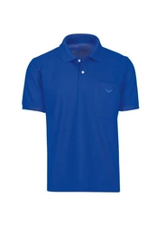 Trigema Poloshirt mit Brusttasche Hellblau/Blau/Dunkelblau