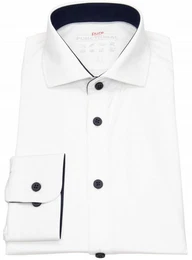 Businesshemd Slim Fit stark tailliert Haifischkragen Kontrastknpfe