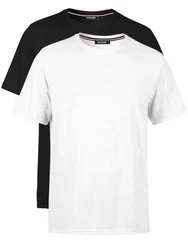 COMEOR T-Shirt Herren Basic Weiß/Creme/Schwarz
