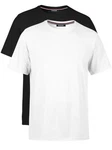 COMEOR T-Shirt Herren Basic Weiß/Creme/Schwarz