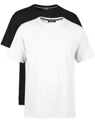 COMEOR T-Shirt Herren Basic Weiß/Creme/Schwarz