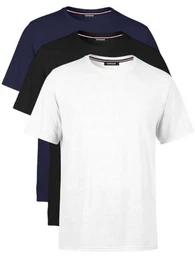 T-Shirt Herren Basic T-Shirts Baumwolle (Packung, 3-tlg) mit gerader rmel Abschluss
