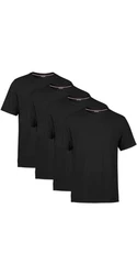 COMEOR T-Shirt Herren Basic Schwarz/Rosa/Lila