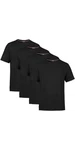 COMEOR T-Shirt Herren Basic Schwarz/Rosa/Lila