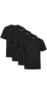 COMEOR T-Shirt Herren Basic Schwarz/Rosa/Lila
