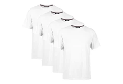 COMEOR T-Shirt Herren Basic Weiß/Grau/Creme