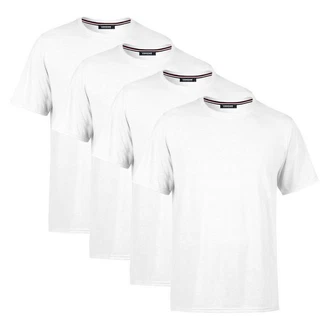 COMEOR T-Shirt Herren Basic Weiß/Grau/Creme