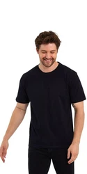 COMEOR T-Shirt Herren Basic Dunkelblau/Schwarz/Hellblau
