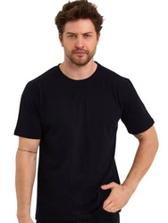 COMEOR T-Shirt Herren Basic Dunkelblau/Schwarz/Hellblau