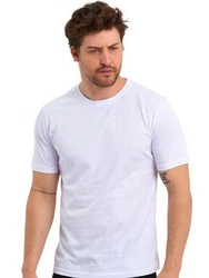 COMEOR T-Shirt Herren Basic Creme/Weiß