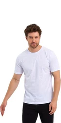 COMEOR T-Shirt Herren Basic Creme/Weiß