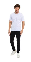 COMEOR T-Shirt Herren Basic Creme/Weiß