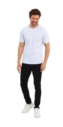 T-Shirt Herren Basic T-Shirts Baumwolle (Packung, 1-tlg) mit gerader rmel Abschluss