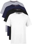 COMEOR T-Shirt Herren Basic Weiß/Dunkelblau/Creme