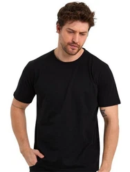 COMEOR T-Shirt Herren Basic Schwarz/Rot